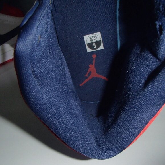 AIR JORDAN 1 MID SE Men –White/University Red-midnight Navy Missing shoe strings - Picture 5 of 6